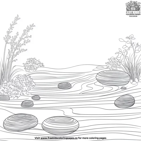 Zen garden coloring pages