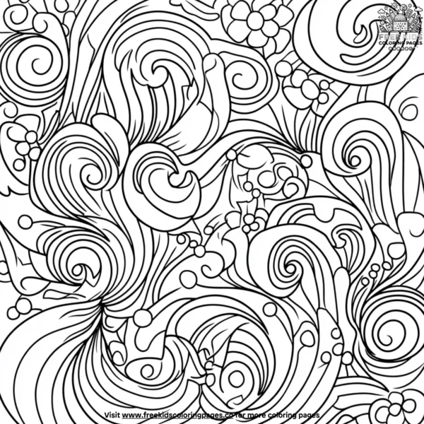 Zentangle inspired coloring pages