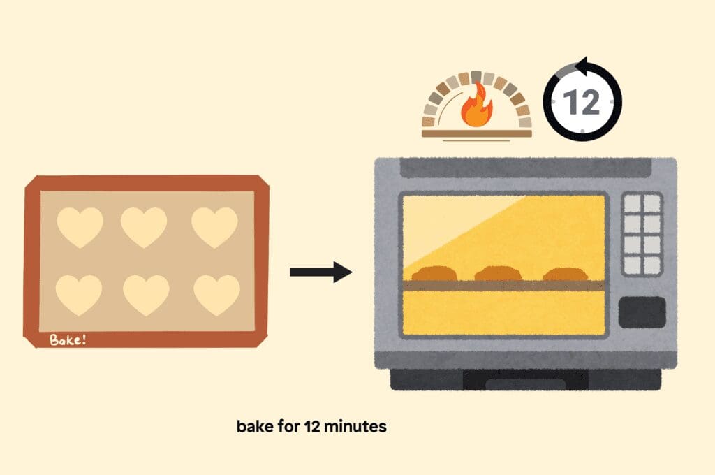 Bake for 12 minutes