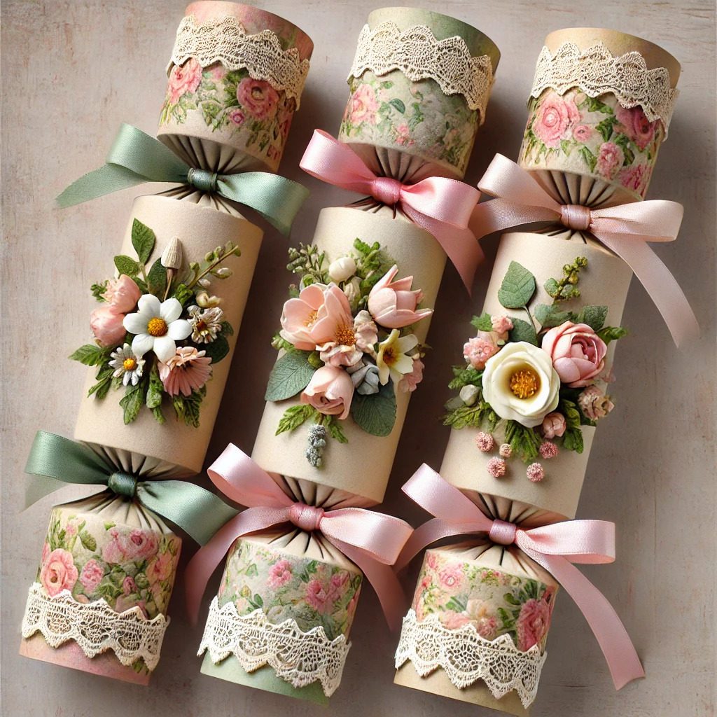 Floral themed easter crackers 1