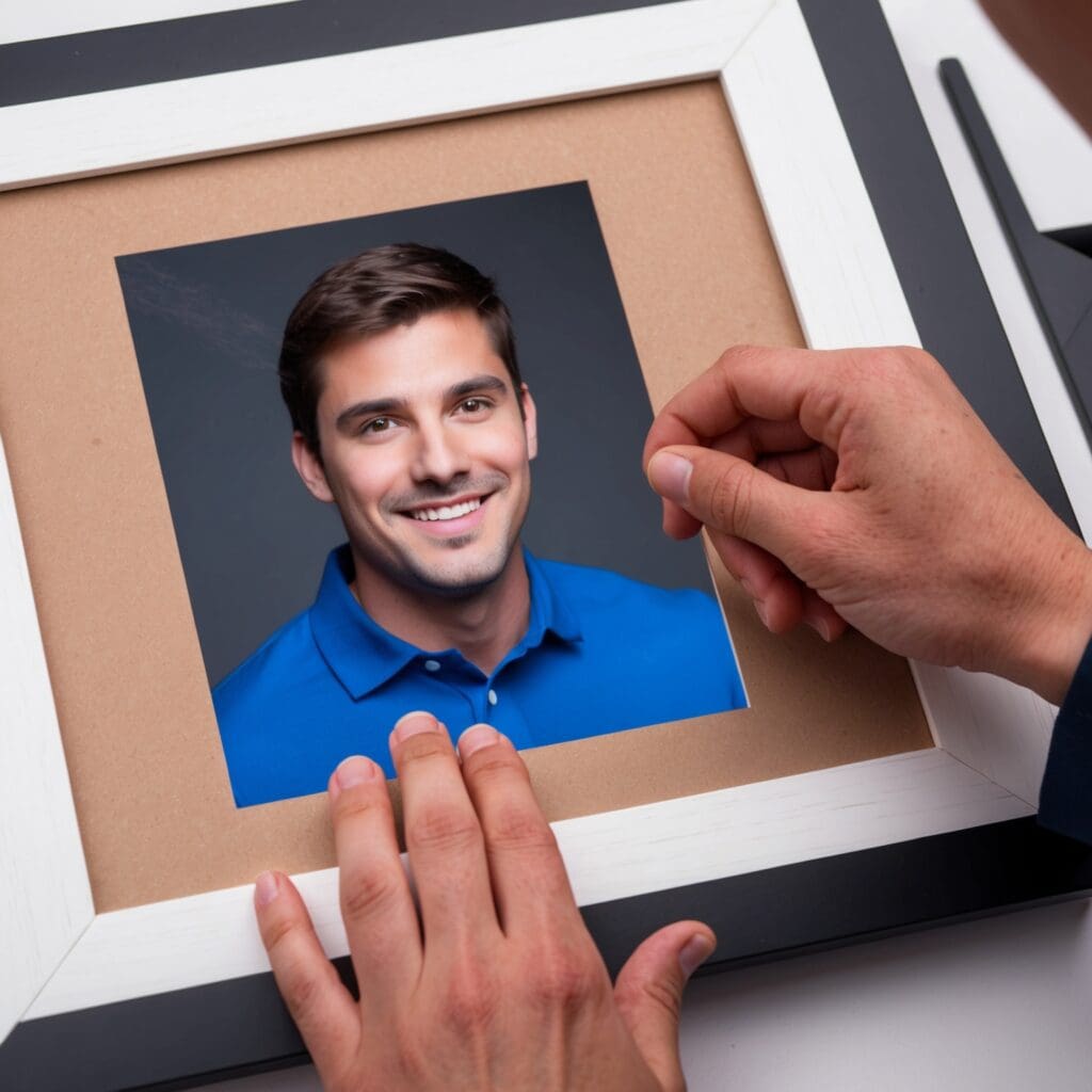 How to frame a family picture step 5