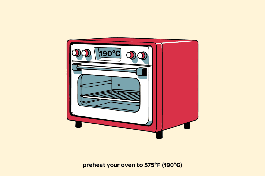 Preheat your oven to 375°f (190°c)