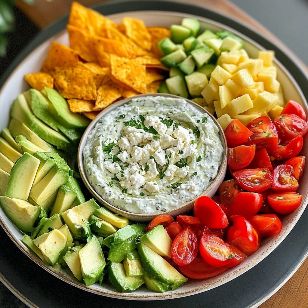Avocado feta dip