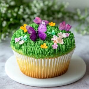Grass cupcakes