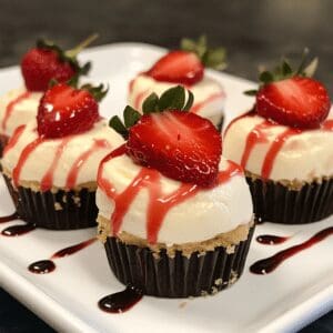 Strawberry cheesecake bites