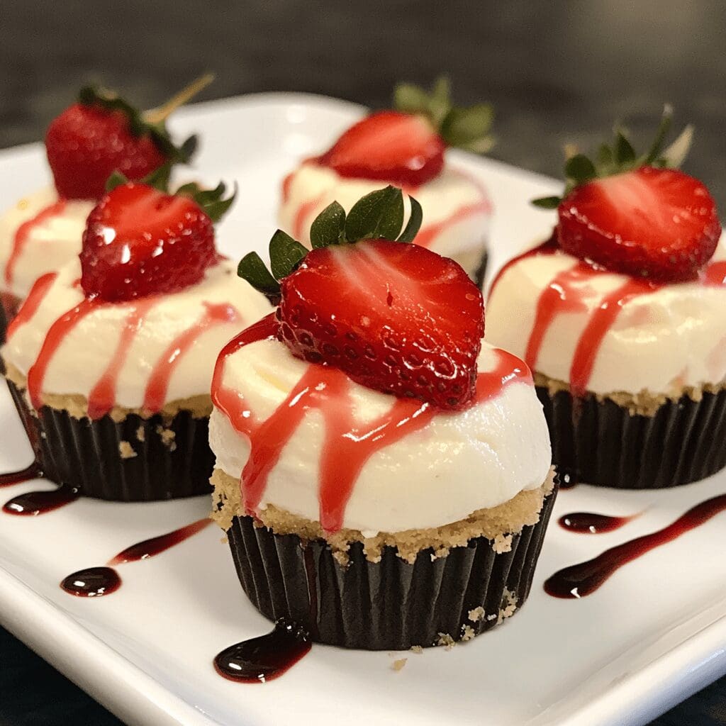Strawberry cheesecake bites