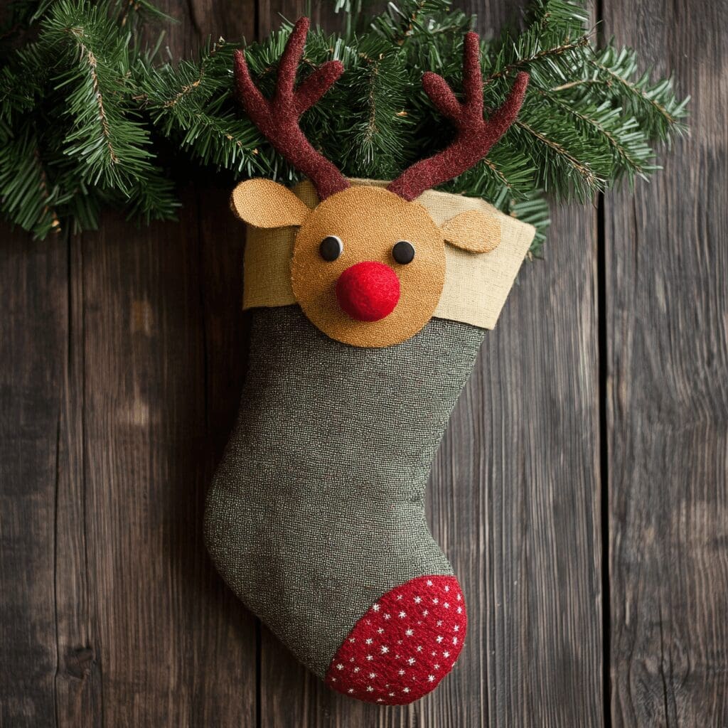 Diy reindeer stocking ideas