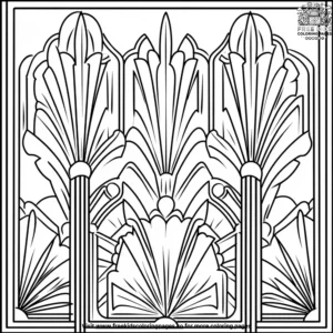 Art deco patterns coloring pages