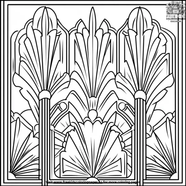 Art deco patterns coloring pages