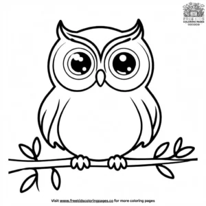 Autumn Owl Coloring Pages