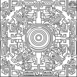 Aztec Patterns Coloring Pages