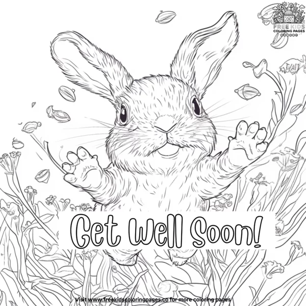 Bouncing back bunny coloring pages