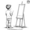 Boy Painting Coloring Pages