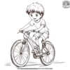 Boy Riding a Bicycle Coloring Pages