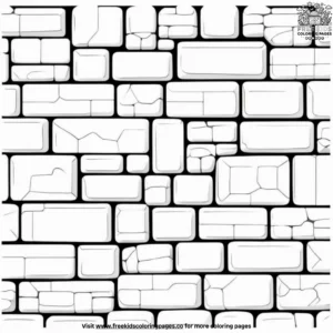 Brick and Stone Patterns Coloring Pages