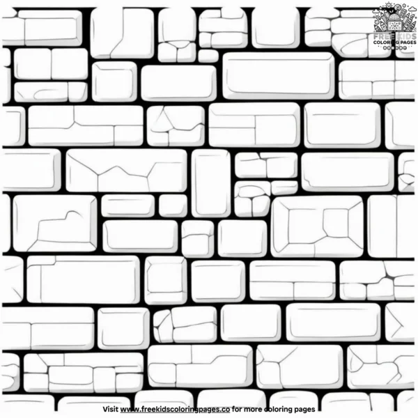 Brick and stone patterns coloring pages