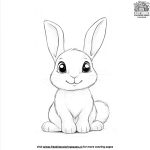 Fluffy Bunny Rabbit Coloring Pages