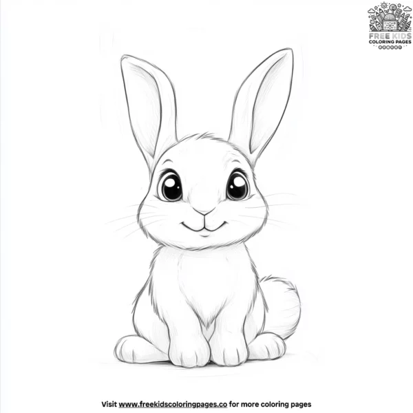 Fluffy bunny rabbit coloring pages