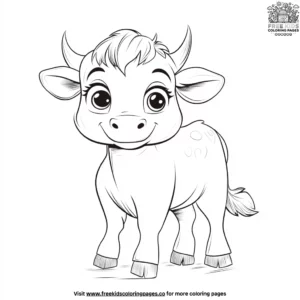 Animated Cow Coloring Pages