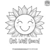 Cheerful Sunshine Get Well Soon Coloring Pages