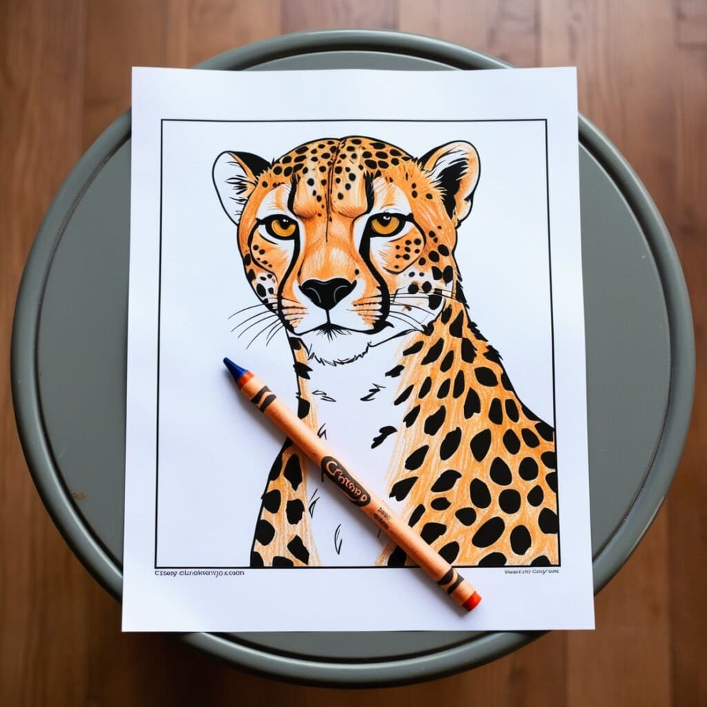 Cheetah coloring pages 14