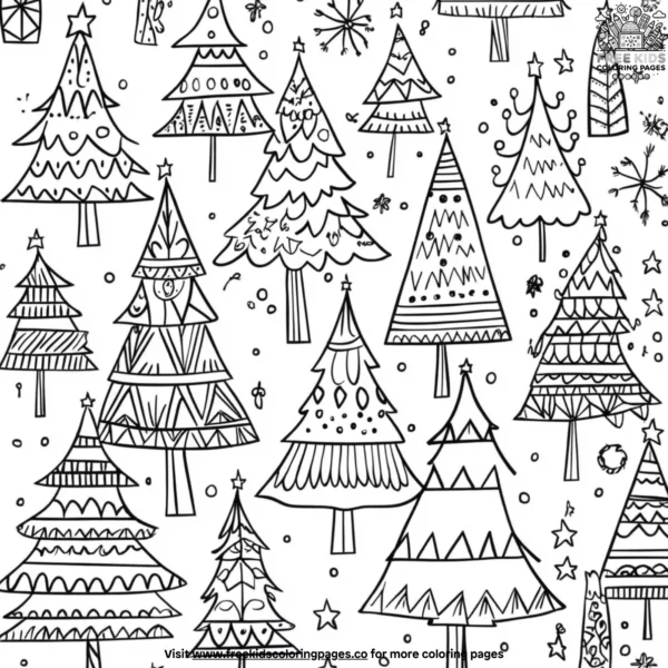 Christmas tree fun coloring pages