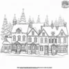 Christmas Village Coloring Pages