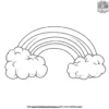 Cloud with Rainbows Coloring Pages