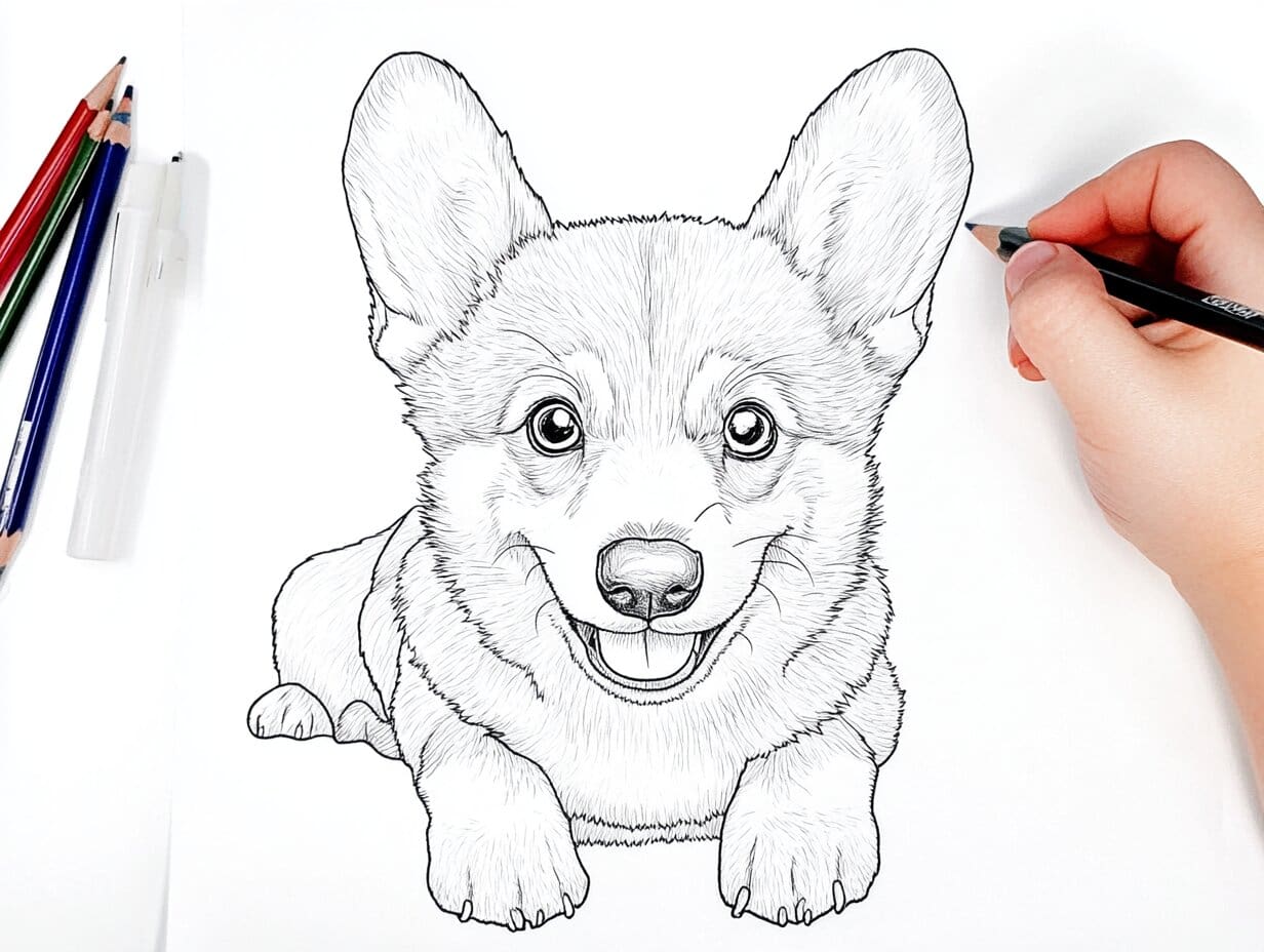 Corgi Coloring Pages Tag Image