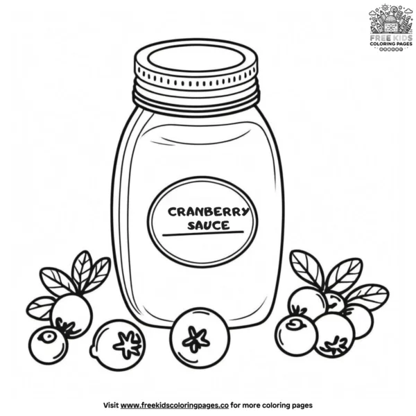 Cranberry sauce jar coloring pages