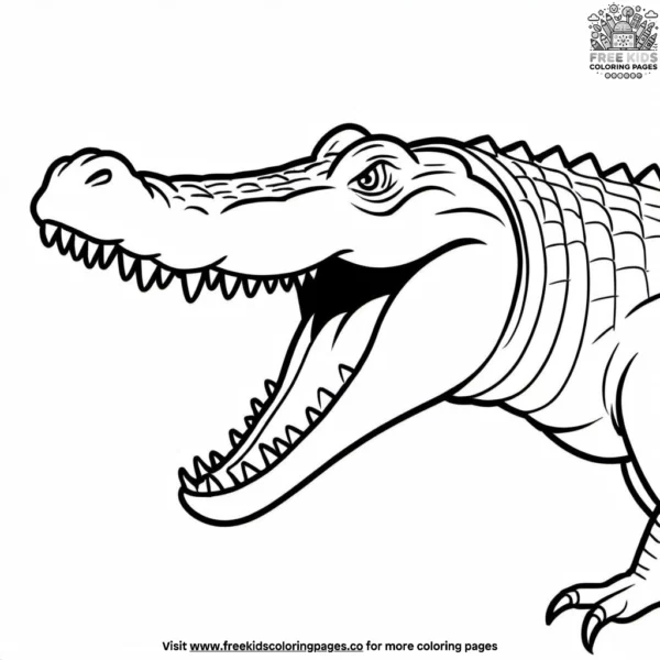 Crocodile teeth coloring pages