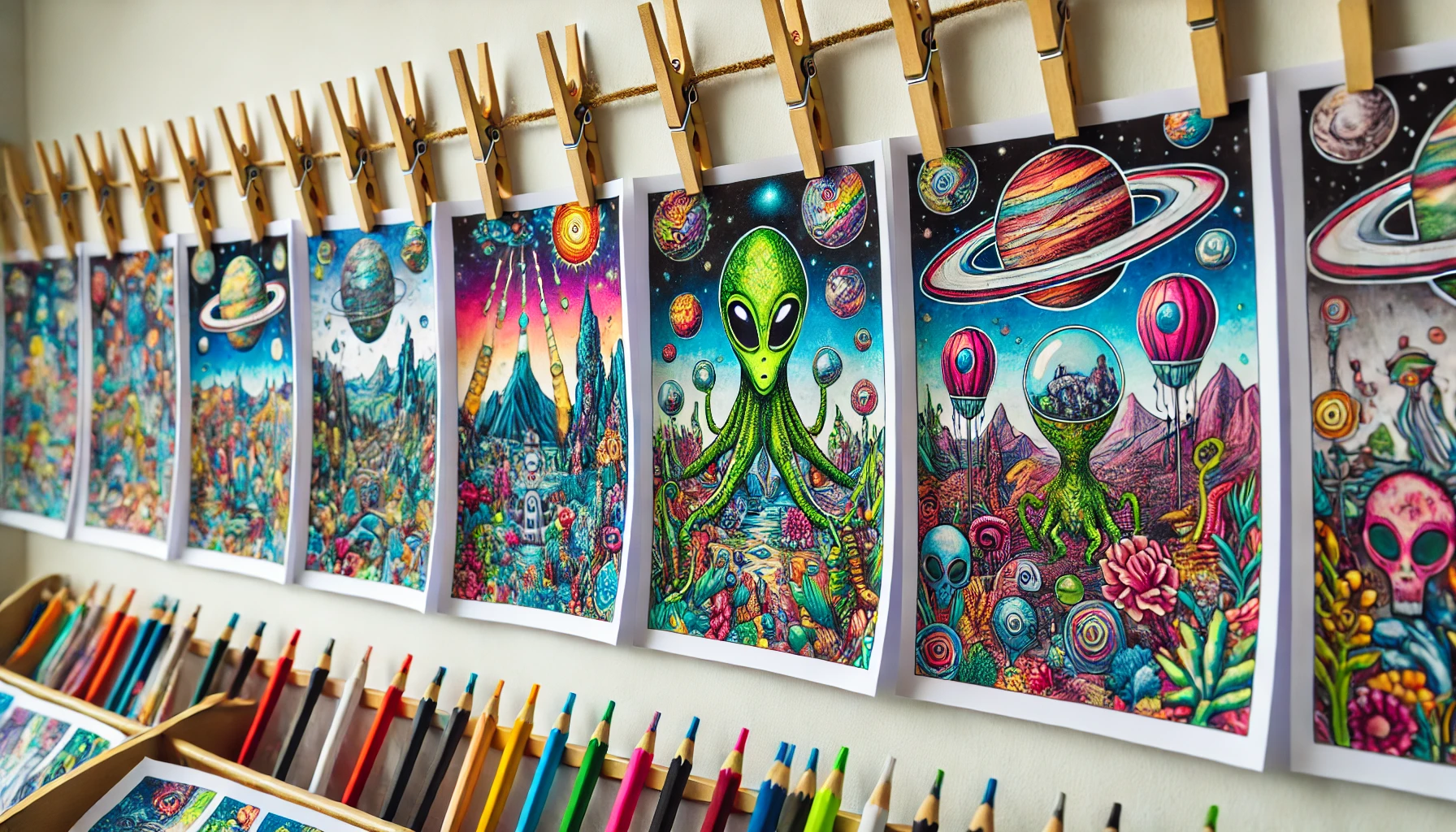 String. Alien Alien World Coloring Pages - Free Kids Coloring Pages