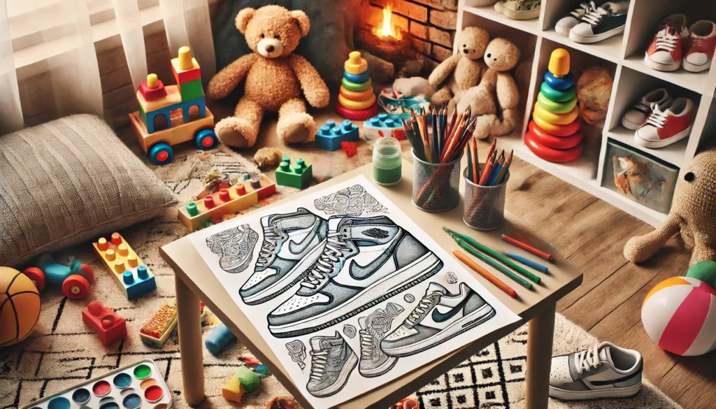 Sneaker coloring pages 1