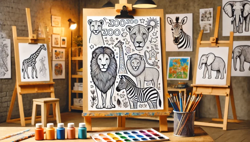 Zoo coloring pages 4