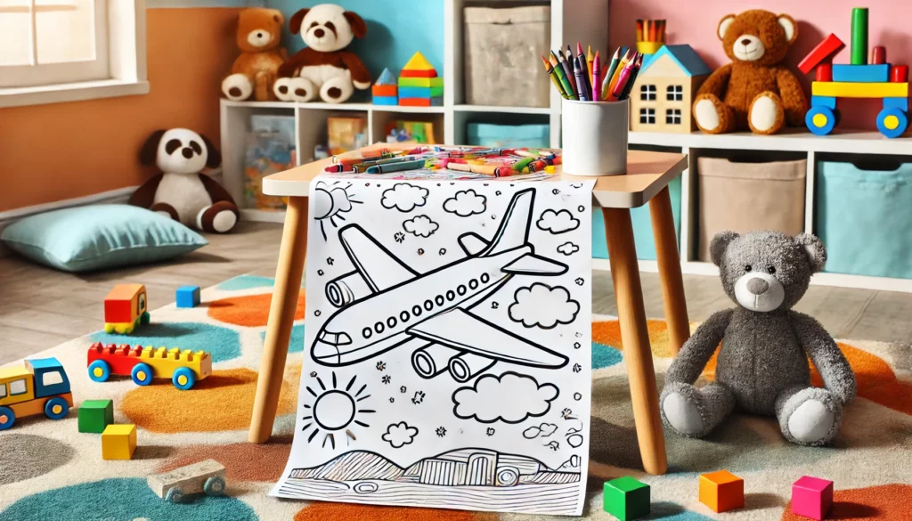 Airplane coloring pages 2