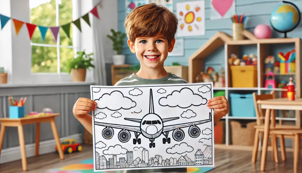 Airplane coloring pages 9