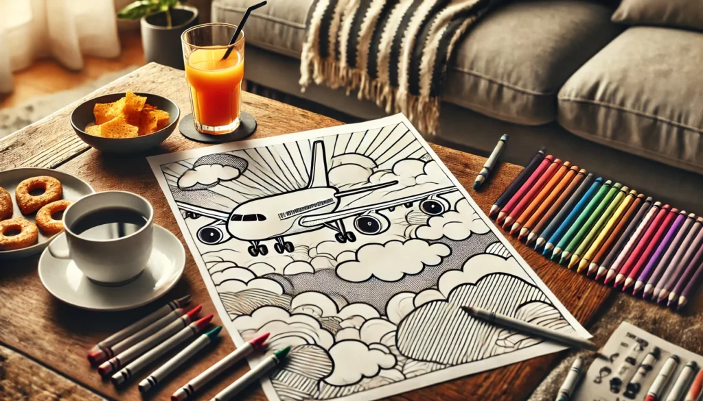 Airplane coloring pages 11