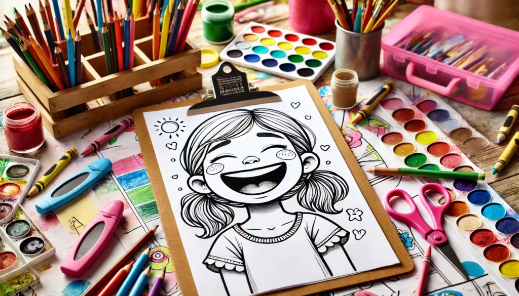 Emotions coloring pages 7