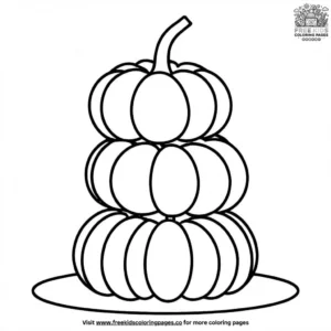 Fall Pumpkin Stack Coloring Pages