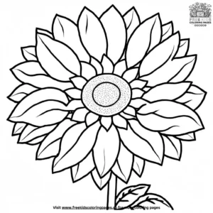 Fall Sunflower Coloring Pages