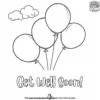 Feel Better Soon Balloons Coloring Pages