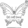 Feel Better Soon Butterflies Coloring Pages