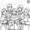 Festive Carolers Coloring Pages