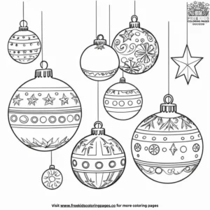 Festive ornaments coloring pages