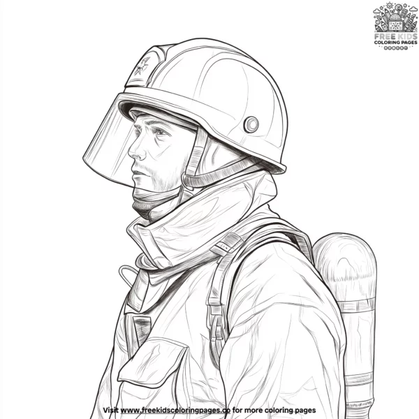 Firefighter coloring pages