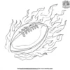 Flaming Football Coloring Pages