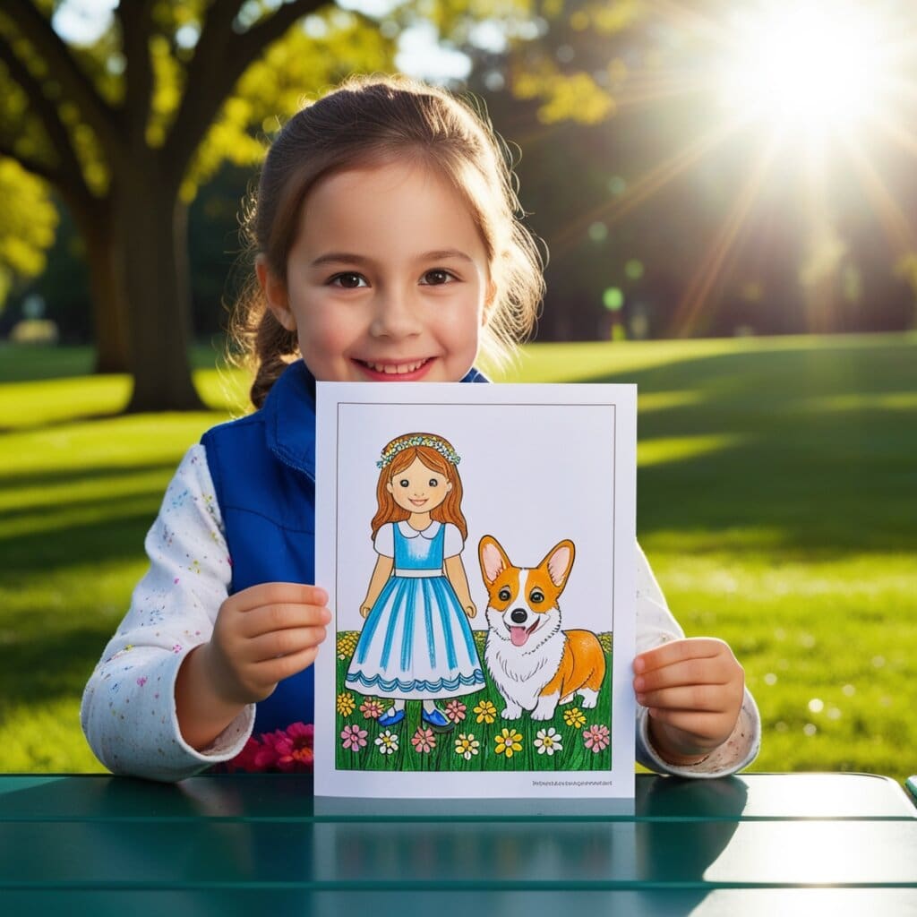 Flower girl coloring pages 5