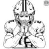 Focused Football Player Coloring Pages