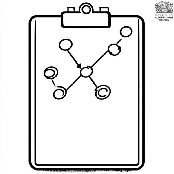 Football coach's clipboard coloring pages