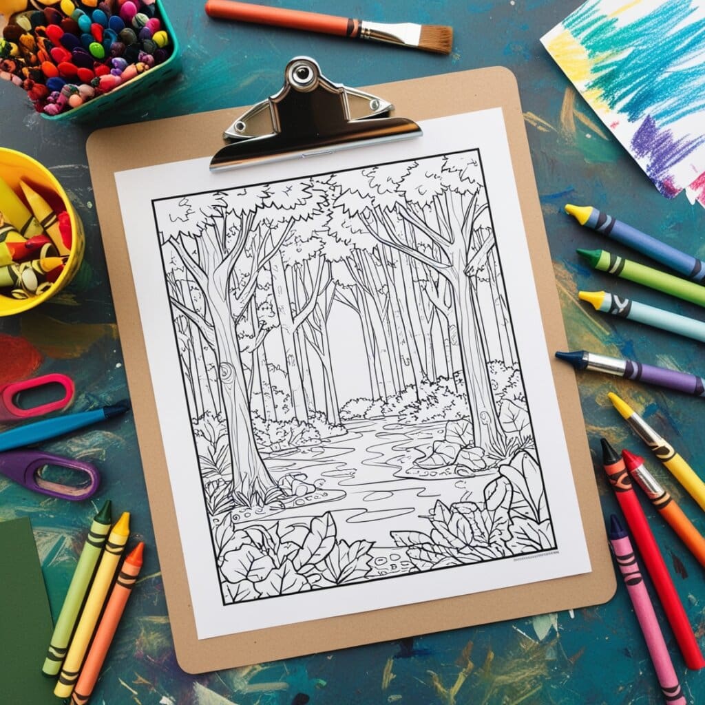 Forest coloring pages 11